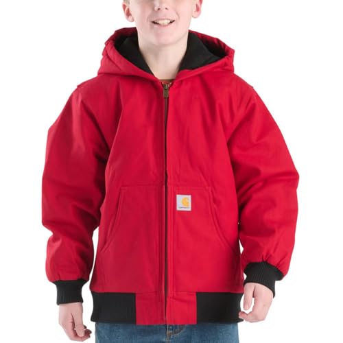 Carhartt Kid's CP8589 Canvas Insulated Hooded Active Jac - Boys