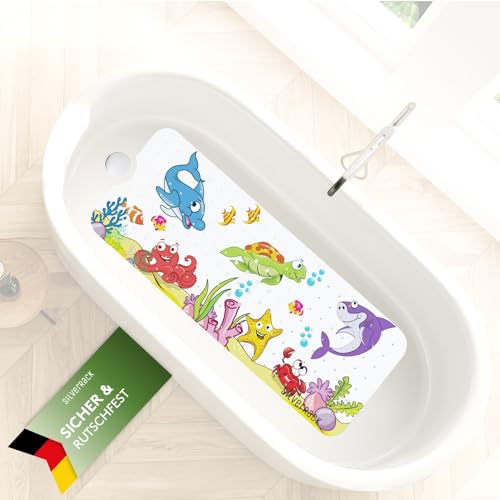 Mayco Bell Badematte Für Kinder - Rutschfest, Antibakteriell, Mit Fisch-Motiv, Größe 68,6 X 38,1 Cm