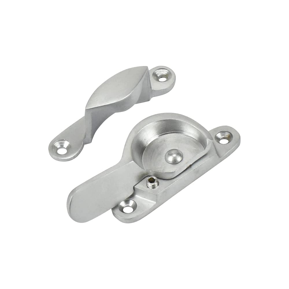 Sash Heritage Solid Cast Brass Metal Sliding Sash Window Fitch Fastener (Locking) - Satin Chrome