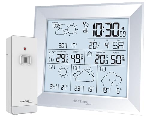Technoline Meteo diretto WD2000 Internet Stazione meteo con gratuita Meteo diretto App, Stazione meteo WLAN, 4 Previsioni del giorno