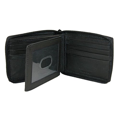 Paul & Taylor Mens Leather Zip Around Bifold ID Wallet3