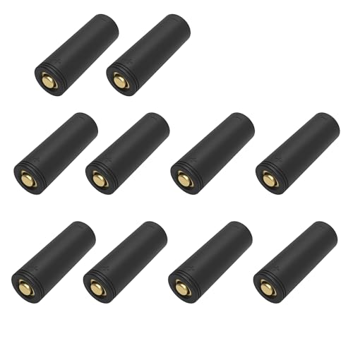 18650 to 21700 Battery Adapter, Converter Adapter for 21700 Flashlight Cases with Metal Contacts 18650 Sleeve Batteries Protective 21700 Battery Adaptor Holder Accessories (10 Battery Converters)