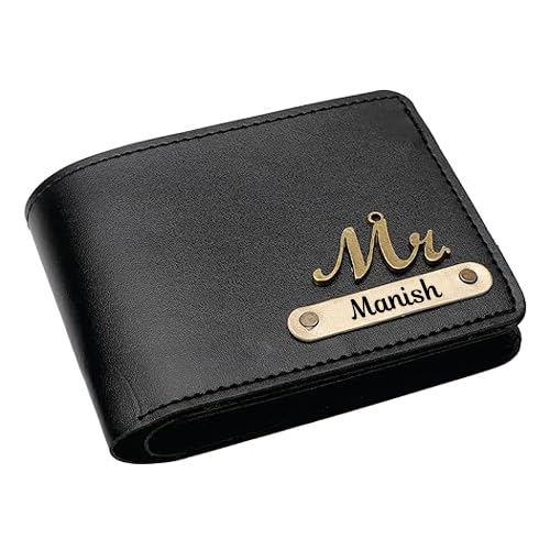 tera mera gift The Magical Gifts Personalized Men's Wallet with Custom Name Stylish Leather Wallet for Husband Brother Boyfriend Gift for Birthday Anniversary Father's Day (Black)-picture-10