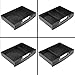 Circuit City PS3T 3 Shelf Wheeled Rolling Printer Cart Machine Stand with Built-in Storage and Cable Management - Holds Up to 75 Pounds (Black)