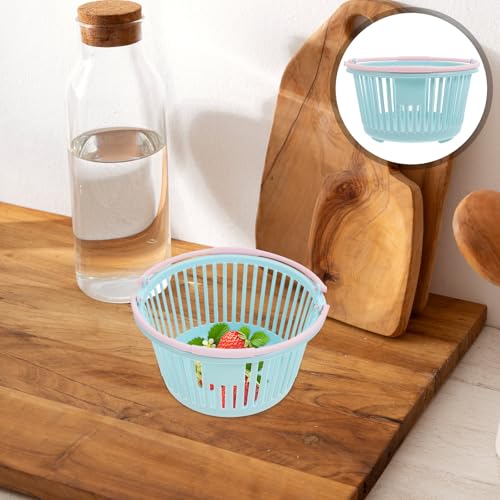 SEWACC 3 Cestas Pequeñas de Plástico Azul Nordico, Mini Cesta Compra para Frambuesas y Fresas, Organizador Multifuncional para Mercado de Agricultores y Almacenaje en Casa - imagen 9