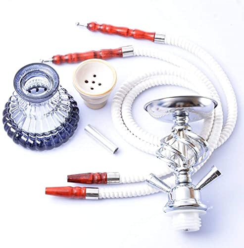 LSZ Shisha-Set 2. 9 cm Hukahn Set mit 2 Schlauch, moderner Shisha-Huka for Bar-Party im Freien Shisha-Set – Bild 3
