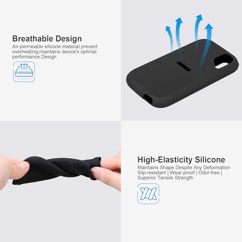 Image of Lacdo Protective Silicon Cover Case for San Disk Extreme Portable External SSD 500GB 1TB 2TB 4TB 8TB USB-C Solid State Drive Silicon Skin Sleeve Shockproof Travel Pouch Storage Bag, Black