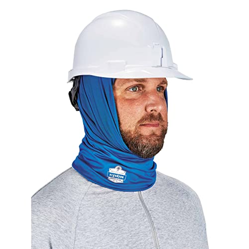 Ergodyne Chill-Its 6487 Cooling Neck Gaiter, Multiple Ways to Wear Headband or Face Mask,Blue
