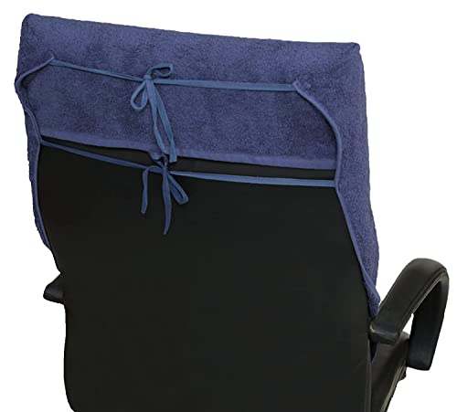 Image of ROMAN HOME 100% Superfine Cotton Solid Large Luxury Office Chair Towel with Tie Knot 450 GSM - (Pack of 1) Original Product AS PER Picture Shown (1, ch Blue)