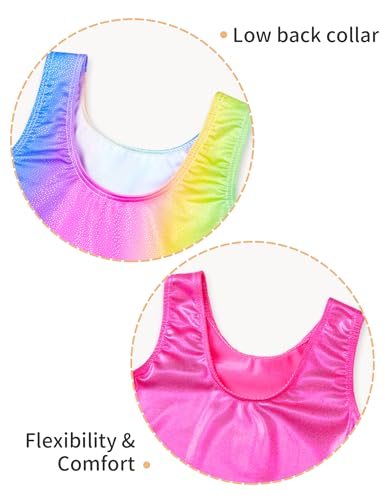 Image of 2 Pack Leotard for Girls Gymnastics Sparkly Sleeveless Unitards