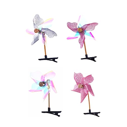 Molino de viento para fiesta infantil en horquillas de pelo dulces