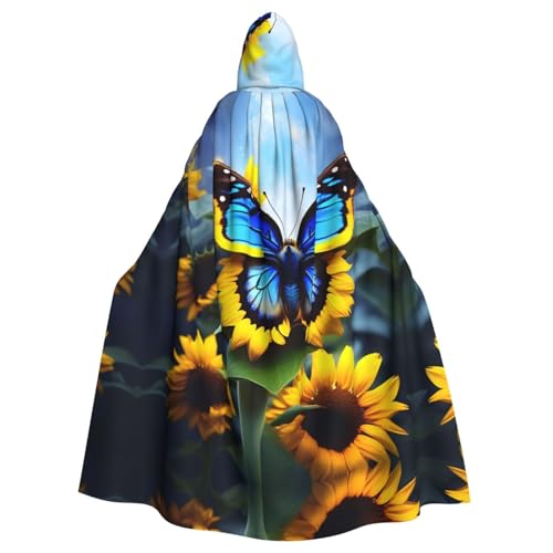 Cape longue à capuche adulte : fini les tenues ternes avec le tournesol