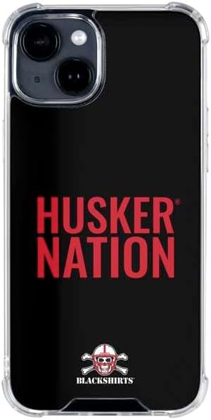 Skinit Clear Phone Case Compatible with iPhone 15 - Officially Licensed University of Nebraska Husker Nation Design
