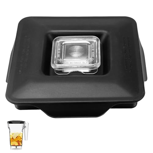 Blender Latching Lid Replacement for Blendtec Commercial Wildside + & Fourside Jars - Blender Lids Top with Removable Center Cap, Wildside Jar Lid Replacement Part for Blendtec Blender Top Accessories