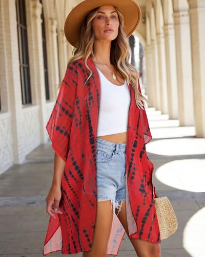 Image of Swimsuit Coverups for Women Sarong Beach Bikini Wrap Sheer Short Skirt Chiffon Scarf for Swimwear