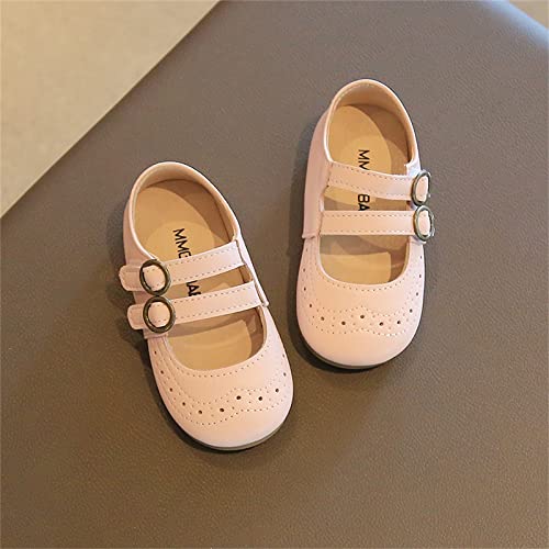 EnJoCho Little Boys Round Toe Shoes Summer and Autumn Girls Boots Cute Flat Hollow Hollow Breathable Comfortable (Pink, 21)4