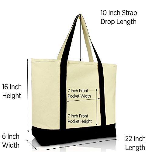 Bolso Tote DALIX Inicial E Negro miniatura 4