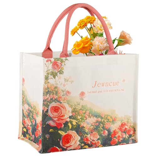 JEWNCUE Tote Bag for Women, Durable Large Canvas Tote Bag, Fashion Print Women's Handbags, Birthday Gift for Women