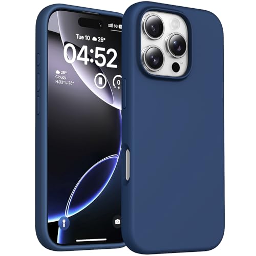 TOCOL für iPhone 16 Pro Max Hülle Silikon Stoßfest rutschfest Anti-Fingerabdruck Kratzfest Handyhülle für iPhone 16 Pro Max Case Denim