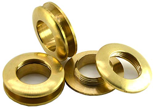 Okones Pack of 10,7/8''(22mm) Diameter,Solid Brass Grommet Eyelets Buckle Scrapbook Stamping Leathercraft Backing Corns (Diameter7/8'' 22mm)