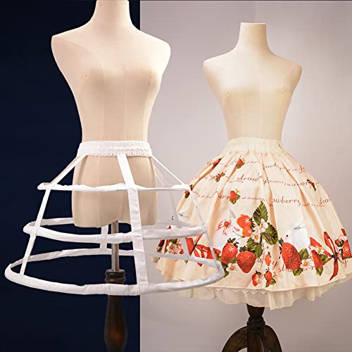 Image of Women Crinoline Petticoat Hoops Skirt Short Half Slip Underskirt for Girls Wedding Bridal Underskirt Slip