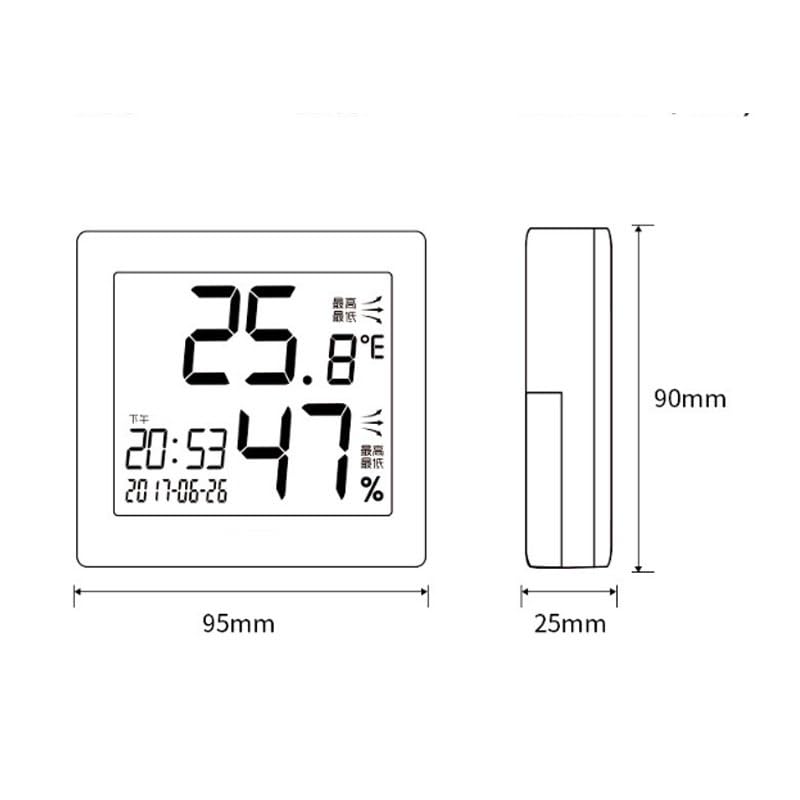 Temperature Humidity Meter Office Desktop Alarm Clock