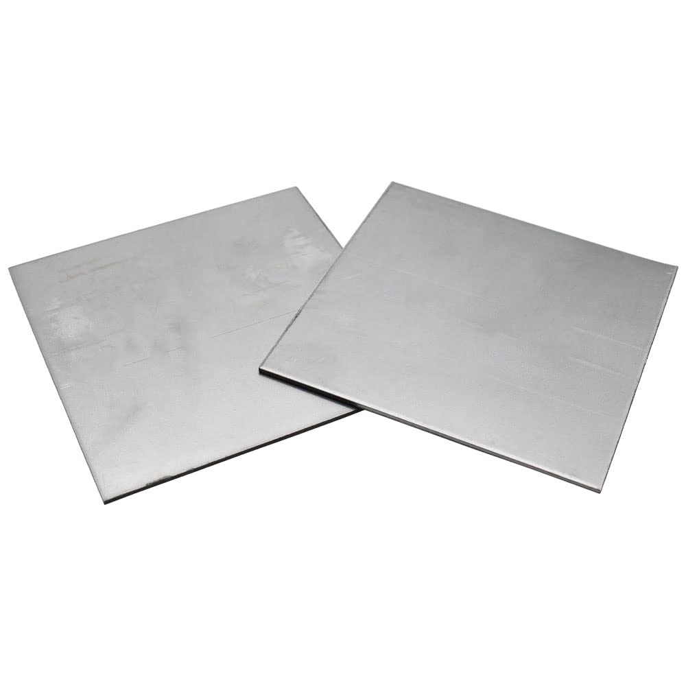 Pack of 2 Mild Steel Square Sheet Plates 0.8m, 1mm, 1.2mm, 1.5mm, 2.mm & 3mm Thick Metal Steel Panel Fabrication & DIY Repair (1.5mm 100 x 100mm x 2 Pack)
