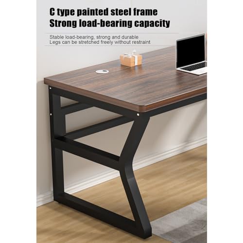 Bureau d'écriture marron compact pour ranger et travailler sans encombre - 5