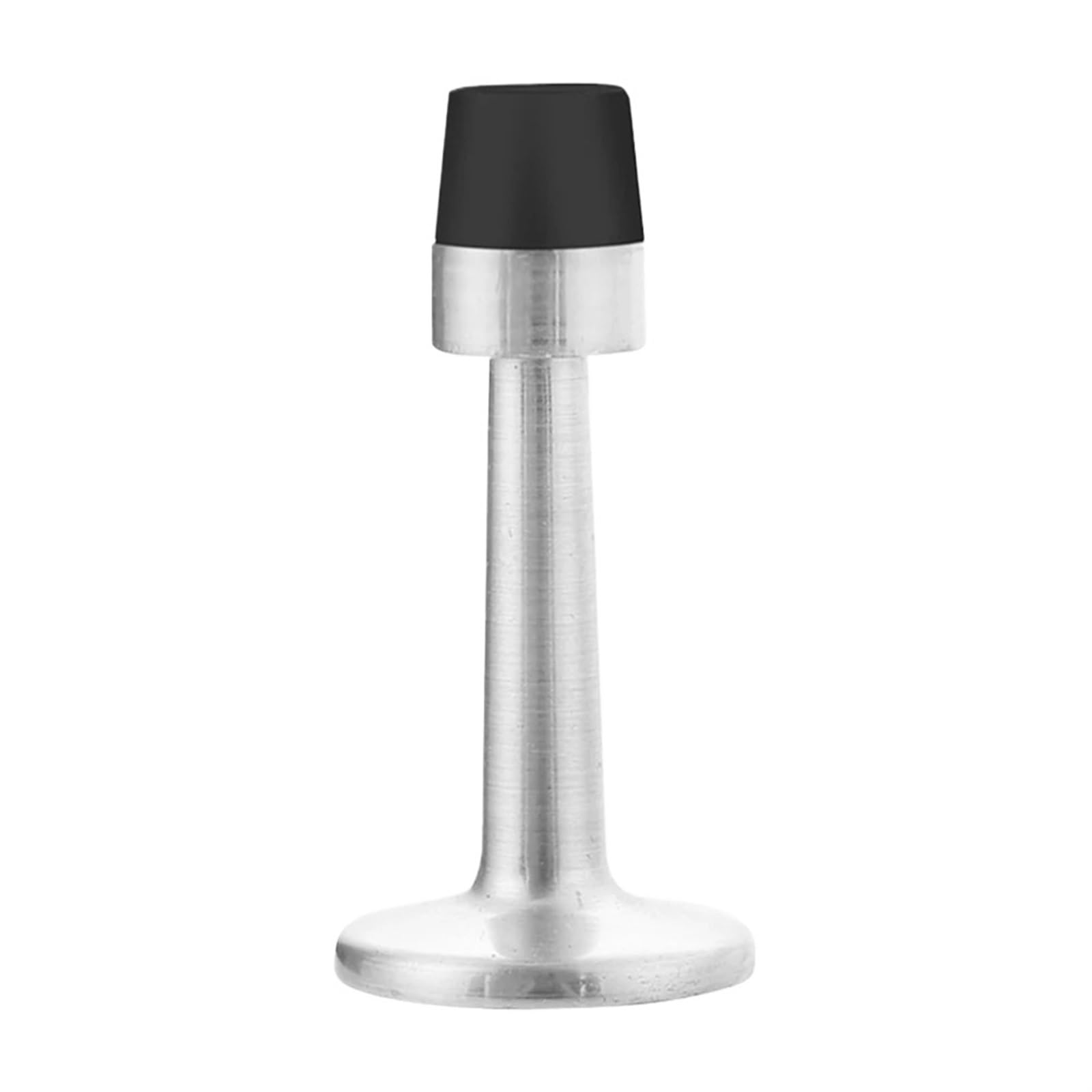 Butée de porte en acier inoxydable et caoutchouc argenté pour chambre