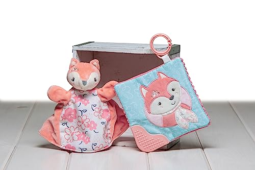 Image of Mary Meyer Crinkle Teether Toy with Baby Paper and Squeaker, 6 x 6-Inches, Sweet n Sassy Fox (Pack of 2)