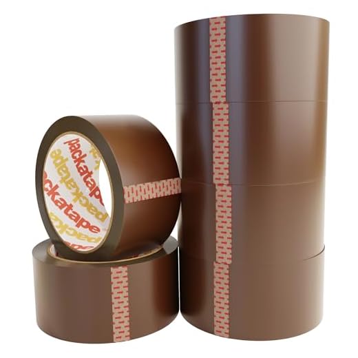Packatape® - 6 rouleaux de ruban d'emballage marron de 48 MM x 66 M pour colis et boîtes de bande de conditionnement. Ce paquet de 6 rouleaux d'emballagemarron et lourdfournit une forte, sécurisée et gluantescelle pour vos boîtes. La fiabilité est assurée.