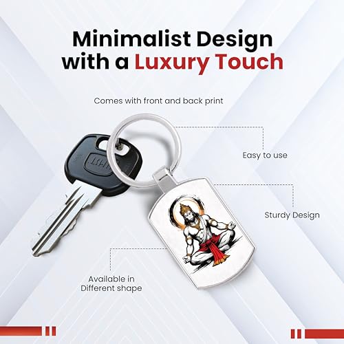 Image of Stylish Metal Keychains with Permanent Glossy Print - Inspirational Quotes & Spiritual Designs - Perfect Key chains for loved ones, Personal Use, Gifts & Return Gifts
