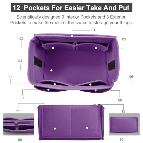 Image of Purse Organizer Insert, Handbag & Tote Organizer, Bag in Bag, Perfect for Speedy Neverfull and More