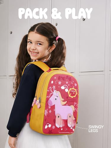 Image of uppercase Fantasy School Bag for Kids | Preschool Lightweight 9L Capacity Backpack for 3-5 Years Boys & Girls | Padded Comfortable Adjustable Shoulder Straps & Name Card | Spacious & Multiple Pockets
