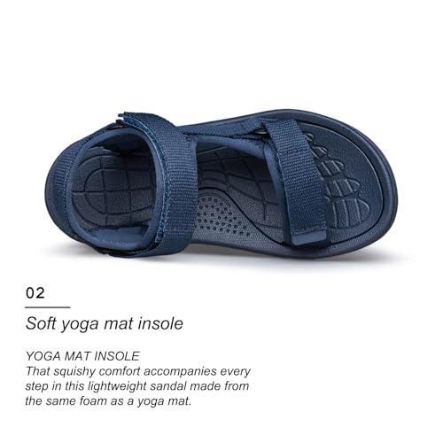 Image of vibdiv Boys Girls Sandals Open-Toe Summer Outdoor Unisex Child Sport Sandals Athletic Lightweight(Toddler /Little Kid /Big Kid)