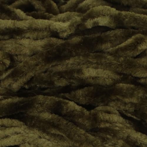 JubileeYarn Chenille Yarn - Worsted Weight - 100g/cake - Olive Oil - 2 Cakes, 025 Olive Oil - Image 2
