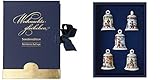 - 5 Miniglocken aus Porzellan verpackt in einer Geschenkschatulle (Setzkasten) in Buchform