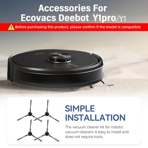 Image of Replacement Side Brush Accessories for Ecovacs Deebot Y1 /Y1 Pro /Y1plus Robot Vacuum, 4Pcs Side Brushes Replenishment Kit Accessorise Kit (ED Y1 SB4)