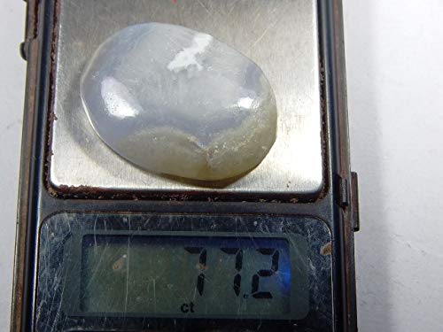 Agate dentelle bleue fine 77,2 Ct : pierre semi-précieuse pour lithothérapie