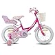 JOYSTAR Einhorn 16 Zoll Kinderfahrrad für 5-7 Jahre Mädchen, Kinderfahrrad mit Puppenfahrradsitz & Stützrädern