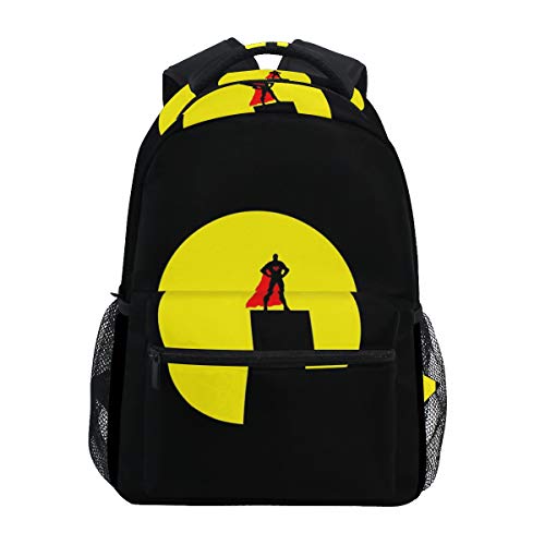 ILEEY Superman Ny City Nigh Men Skyline School Backpack Computer Book Bag Travel