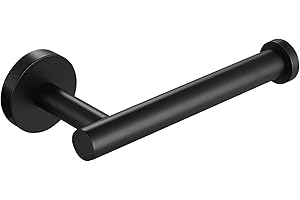 KES Black Toilet Paper Holder, Modern Industrial SUS 304 Stainless Steel Matte Black Wall Mount