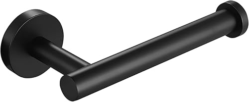 KES Soporte de papel higiénico negro, soporte para papel de baño, rollo de papel SUS 304 de acero inoxidable, montaje en pared, negro mate,