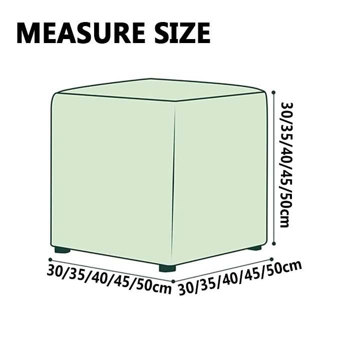 Copri Pouf AQIGR - Fodera Elasticizzata 40x40 Cm, Per Poggiapiedi Quadrati O Rotondi, Design Moderno - Foto 5