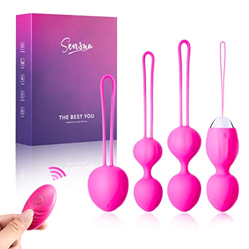 SENSUA Weighted Kegel Exercise Balls, Ben Wa Balls for Beginners and Advanced Pelvic Floor Tightening Bladder Control, Pelvic Exercisers and Kegel Trainers