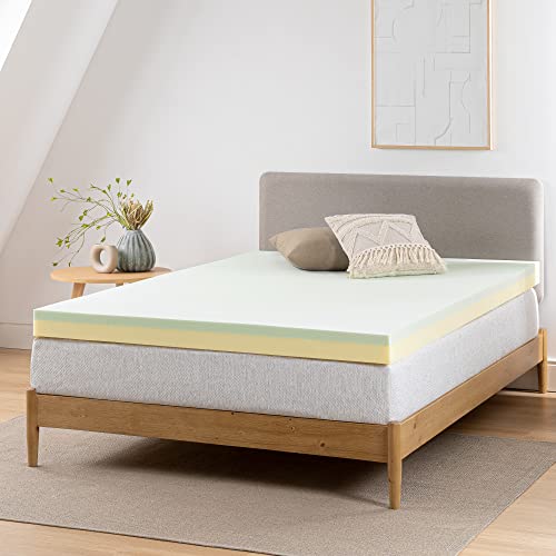 Image of Zinus 3 Inch Green Tea Memory Foam Mattress Topper, Twin