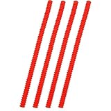 RichVibe Copertura in silicone per griglia da forno da 35 cm, resistente al calore, per forno, tostapane, microonde, protezione contro le ustioni, confezione da 4, colore: nero, rosso, grigio
