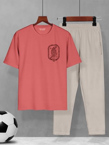 Image of BULLMER Trendy Clothing Set with Oversized T-Shirt & Pants Co-ords for Men