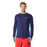 Speedo Men's Longview Long Sleeve Swim Tee, Speedo Navy, Large