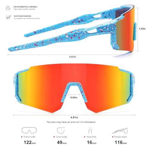 Image of SEKKAF Kids Sunglasses Youth Baseball Sunglasses for Boys Girls Softball Sports Sun Glasses UV Protection